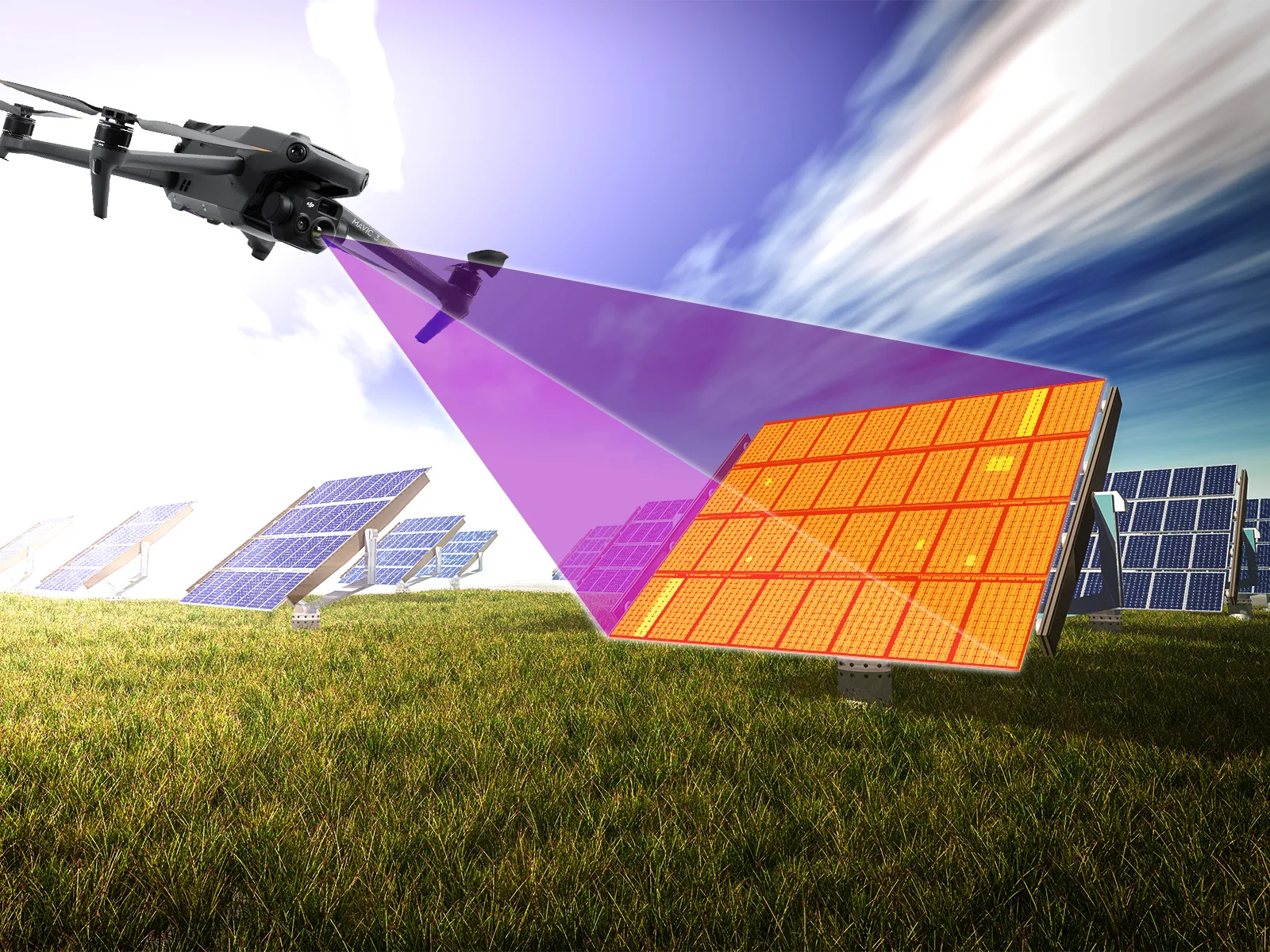 Drone-based solar panel inspection using advanced aerial imaging technology