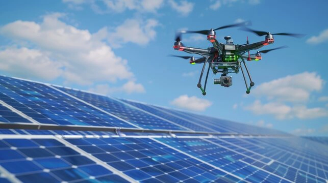 Solar panels installed on a rooftop being inspected to ensure efficiency and proper maintenance