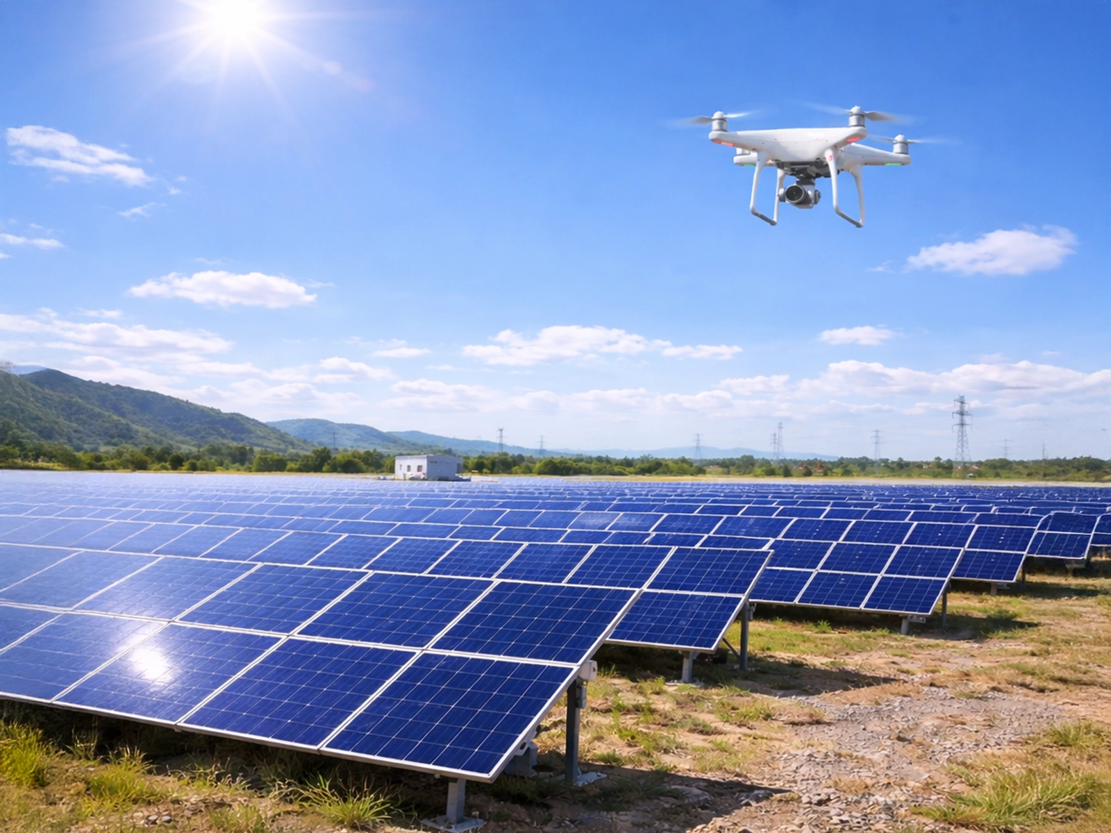 Ground Mount Solar Survey 1 Ground mounted solar survey done on land to plan solar panel installation