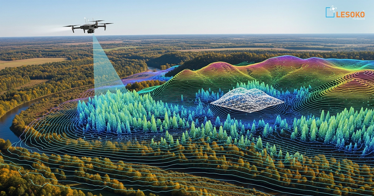 LiDAR Survey India using drone to capture high resolution land mapping data