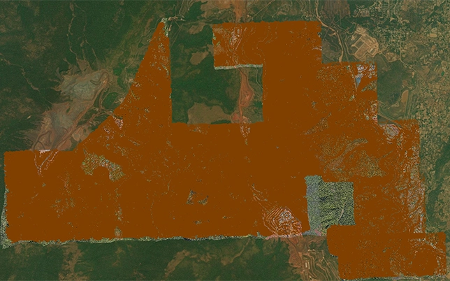 Contour map from drone solar rooftop survey showing roof gradient and surface elevation for solar panel tilt angle planning in India