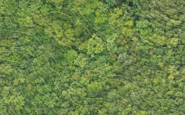 Slope percentage map from drone ground mount solar survey in India showing terrain gradient analysis across solar site for optimal panel tilt angle planning and special mounting identification
