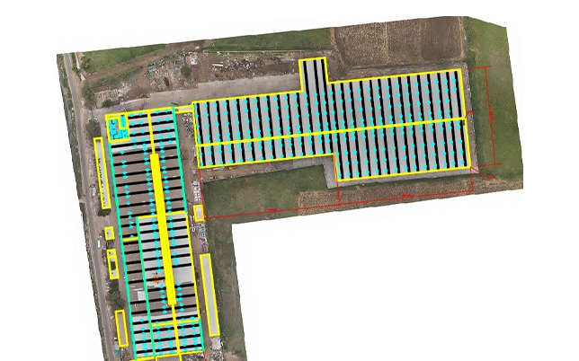 Solar rooftop panel survey report on Lesoko client dashboard showing installation data and performance analysis for solar project planning in India