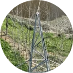 Earthing wire transmission tower drone inspection corrosion detection India